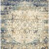 Venice Stunning Designer Ivory Blue Rectangle Rug