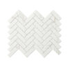 Carrara Matt Small Herringbone Mosaic Tiles