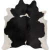 COWHIDE-NAT-BLACKW Cowhide Black Rug - The Flooring Guys