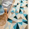 MTX-901-TUR-RU Modern Green Rug - The Flooring Guys