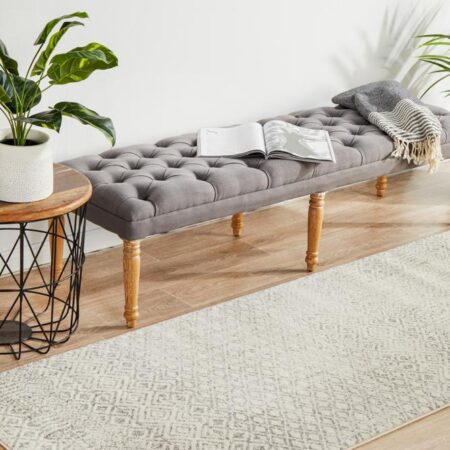 Rug Culture Diamond Grey Transitional Runner Rug