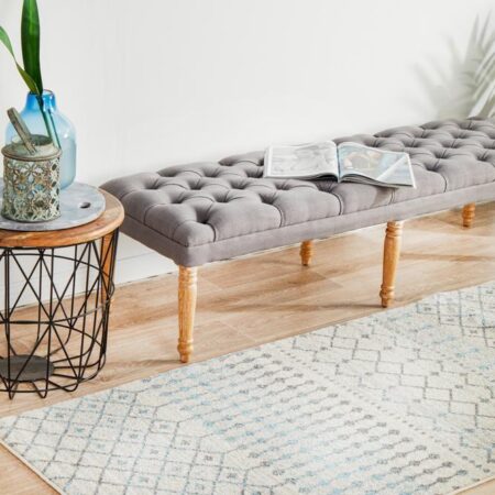 Slate White Transitional Runner Rug