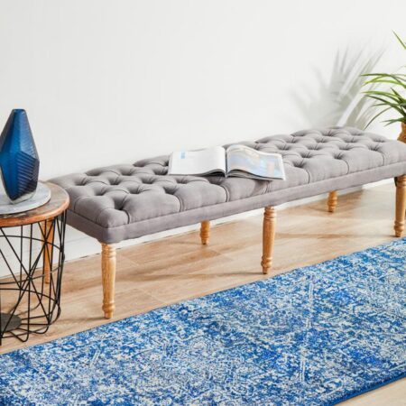 Rug Culture Contrast Navy Transitional Runner Rug