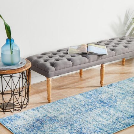 Rug Culture Muse Blue Transitional Runner Rug