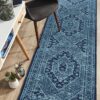 ETN-912-BLU-RU Modern Blue Rug - The Flooring Guys