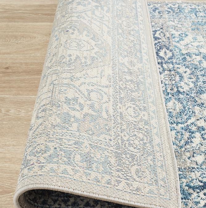 Rug Culture Babylon 207 Blue Runner Rug - The Flooring Guys