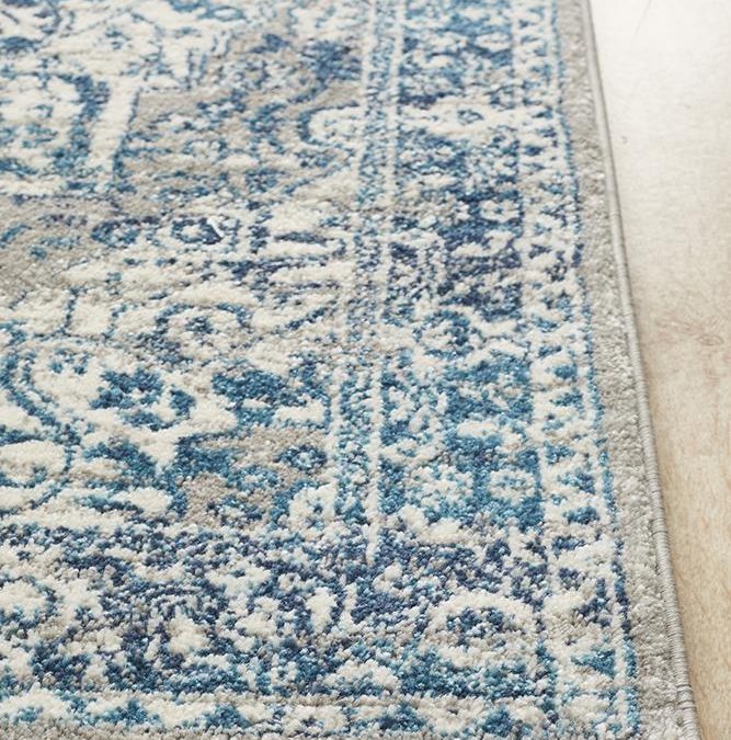 Rug Culture Babylon 207 Blue Runner Rug - The Flooring Guys