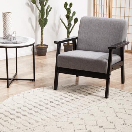 Rug Culture Chrome Elsa Silver Round Rug
