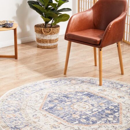 Rug Culture Mayfair Lorissa Blue Round Rug