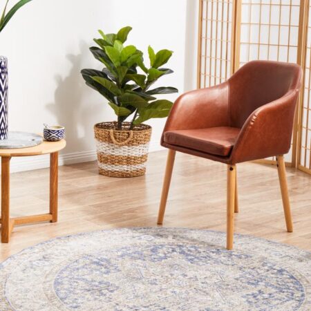 Rug Culture Mayfair Hugo Ocean Round Rug