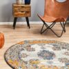 RAD-555-BONE-RO Contemporary Multi Rug - The Flooring Guys
