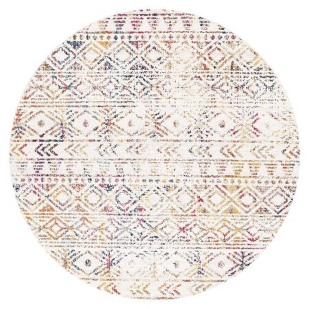 Rug Culture Ismail Multi Grey Rustic Round Rug