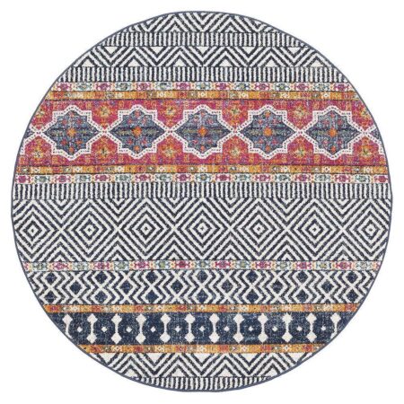 Rug Culture Sabrina Multi Tribal Round Rug
