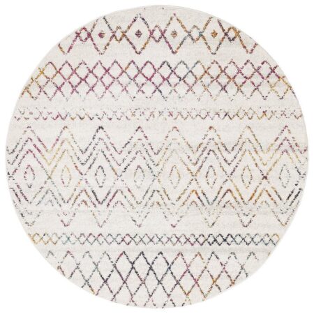 Rug Culture Nadia Multi Rustic Tribal Round Rug