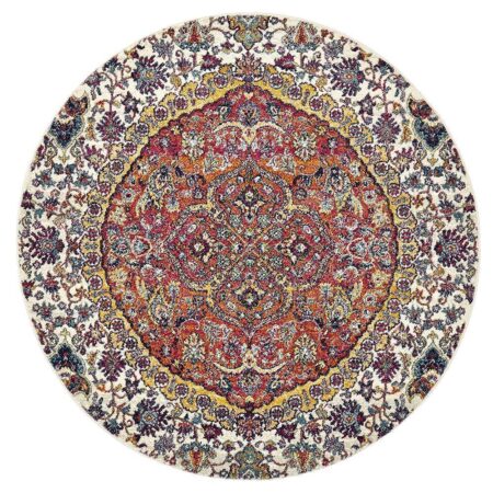 Rug Culture Museum Shelly Rust Round Rug