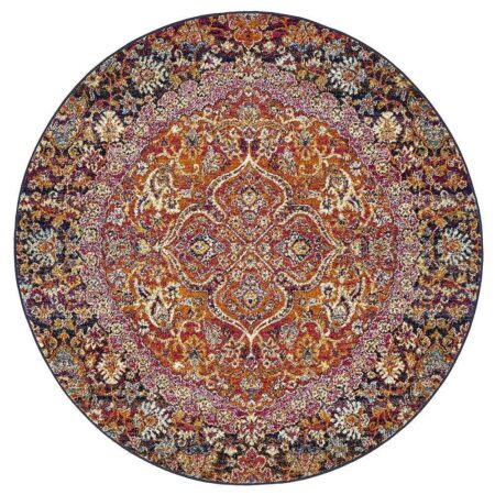 Rug Culture Museum Preston Multi Coloured Round Rug