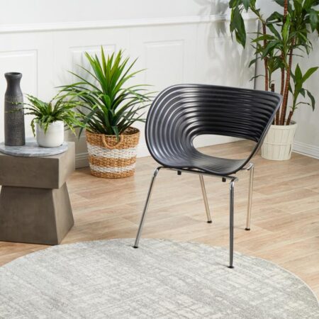 Rug Culture Ashley Abstract Modern Silver Grey Round Rug