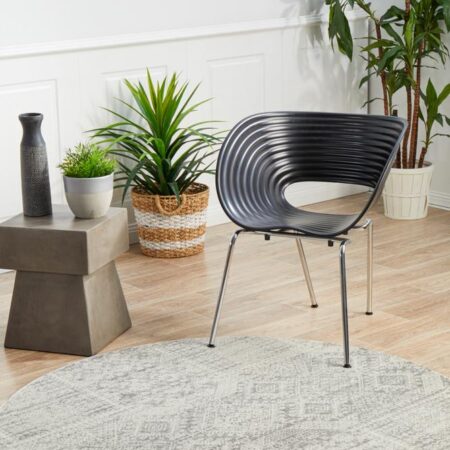 Rug Culture Zelda Silver Grey Round Rug