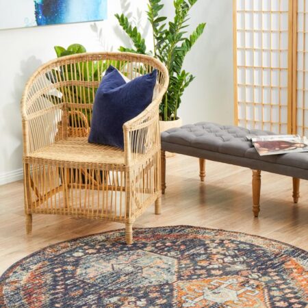 Rug Culture Legacy 854 Navy Round Rug