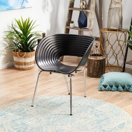Rug Culture Glacier White Blue Transitional Round Rug