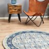 CEN-988-BLUE-RO Contemporary Multi Rug - The Flooring Guys