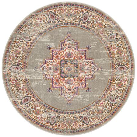 Rug Culture Babylon 211 Grey Round Rug