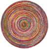 Rug Culture Chandra Braided Cotton Multi Round Rug