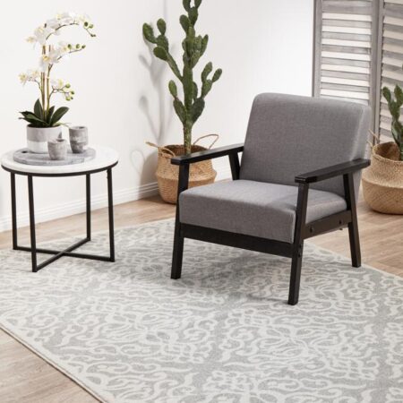 Rug Culture Chrome Lydia Silver Rectangle Rug