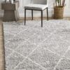 SAF-44-SIL Shag Silver Rug - The Flooring Guys