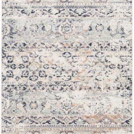Rug Culture Esquire Segments Traditional Blue Rectangle Rug