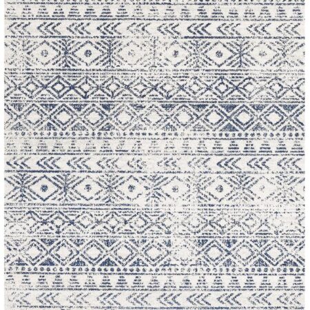 Rug Culture Ismail White Blue Rustic Rectangle Rug