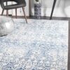 OAS-456-BLUE Modern Blue Rug - The Flooring Guys