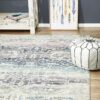 MUS-865-BLUE Modern Blue Rug - The Flooring Guys