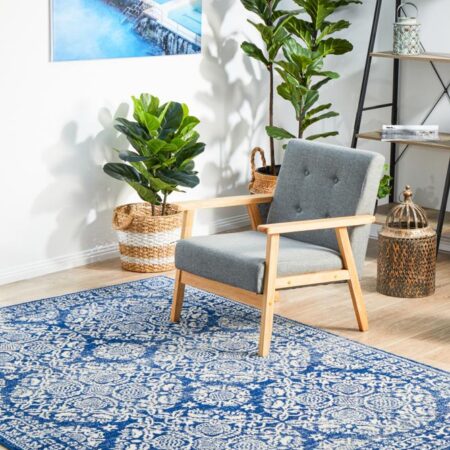Rug Culture Gwyneth Stunning Transitional Navy Rectangle Rug