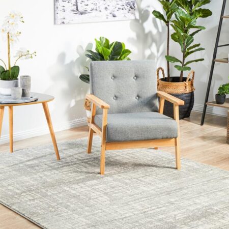 Rug Culture Ashley Abstract Modern Silver Grey Rectangle Rug