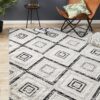MET-616-BLK Modern Black Rug - The Flooring Guys