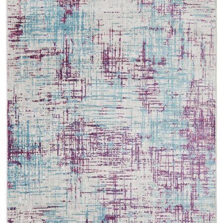 Rug Culture Skyler Abstract Grey Blue Purple Rectangle Rug