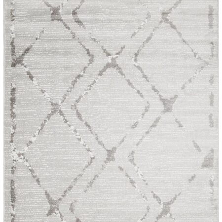 Rug Culture Kendall Contemporary Diamond Silver Grey Rectangle Rug