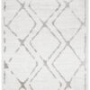 Rug Culture Kendall Contemporary Diamond White Grey Rectangle Rug