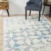 MET-604-BLU Modern Blue Rug - The Flooring Guys