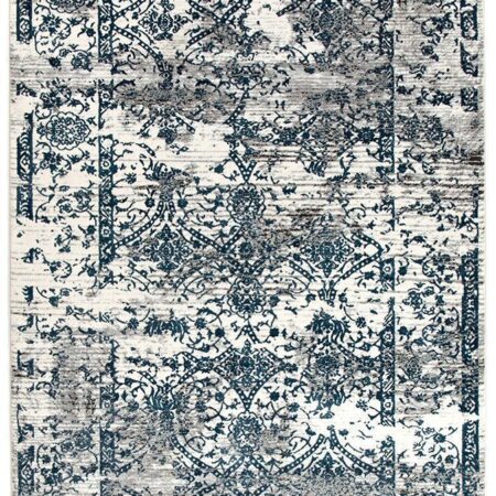 Rug Culture Yasmin Distressed Transitional White Blue Grey Rectangle Rug