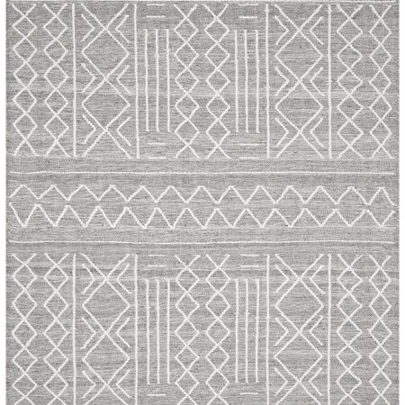 Rug Culture Arya Stitch Woven Silver Grey Rectangle Rug