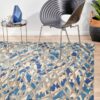 DRM-856-BLUE Modern Blue Rug - The Flooring Guys