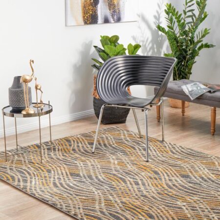 Rug Culture Flurry Modern Charcoal Rectangle Rug
