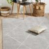 BRD-931-SIL Contemporary White Rug - The Flooring Guys