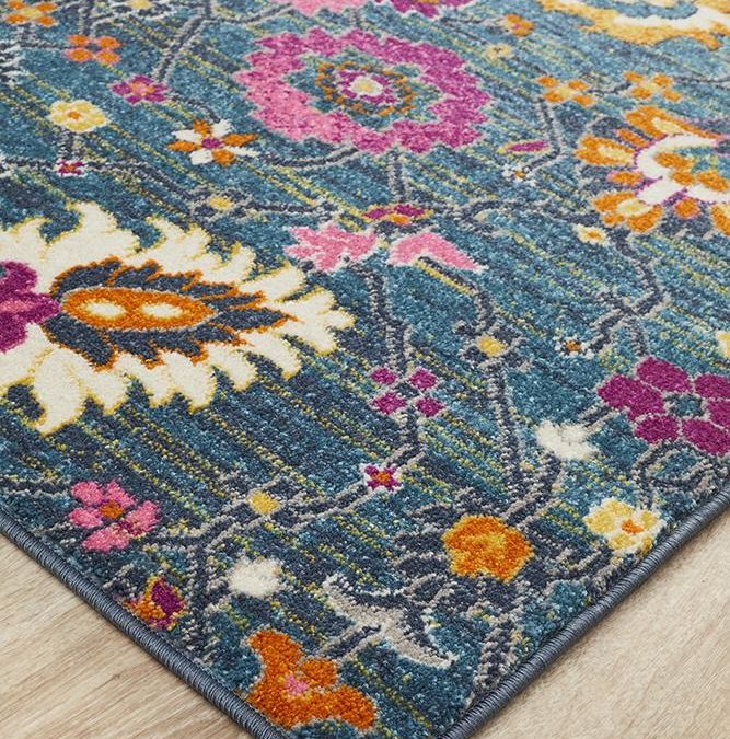 Rug Culture Babylon 210 Blue Rectangle Rug - The Flooring Guys