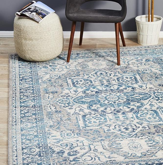 Rug Culture Babylon 207 Blue Rectangle Rug - The Flooring Guys