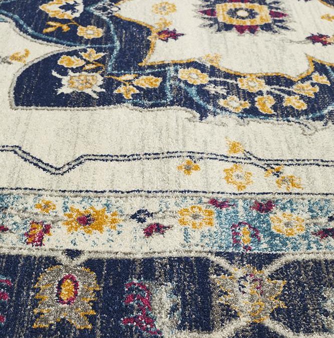 Rug Culture Babylon 201 Blue Rectangle Rug - The Flooring Guys