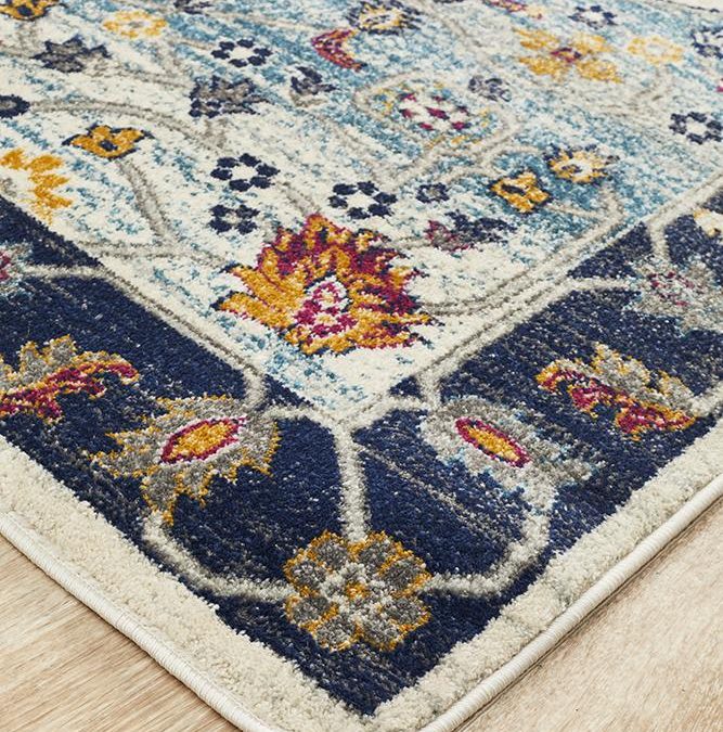 Rug Culture Babylon 201 Blue Rectangle Rug - The Flooring Guys