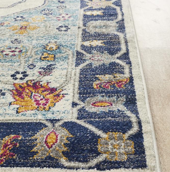 Rug Culture Babylon 201 Blue Rectangle Rug - The Flooring Guys